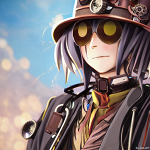 Futuristic steampunk anime doctor 4k